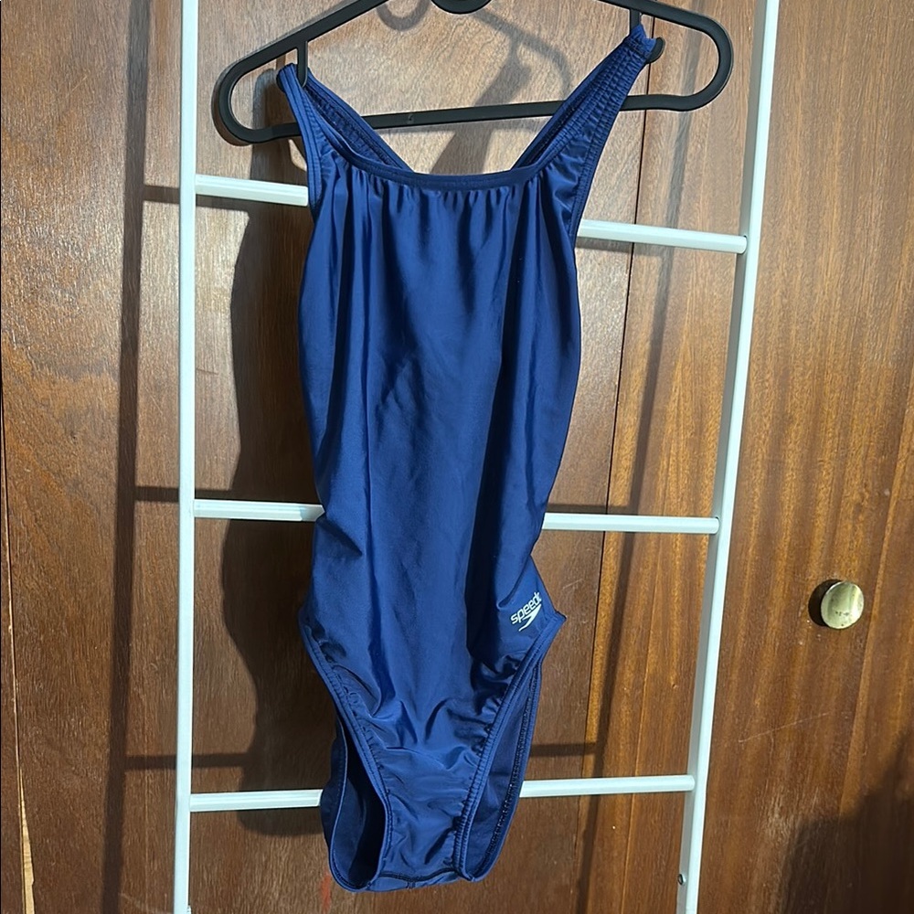 EUC Classic Navy Speedo Swimsuit Sz Small Medium